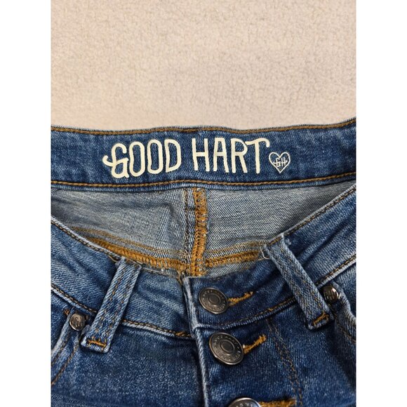 Good Hart Matilda Jane Crop Wide Leg Jeans Size 0 Denim Blue Button Fly - Picture 5 of 7